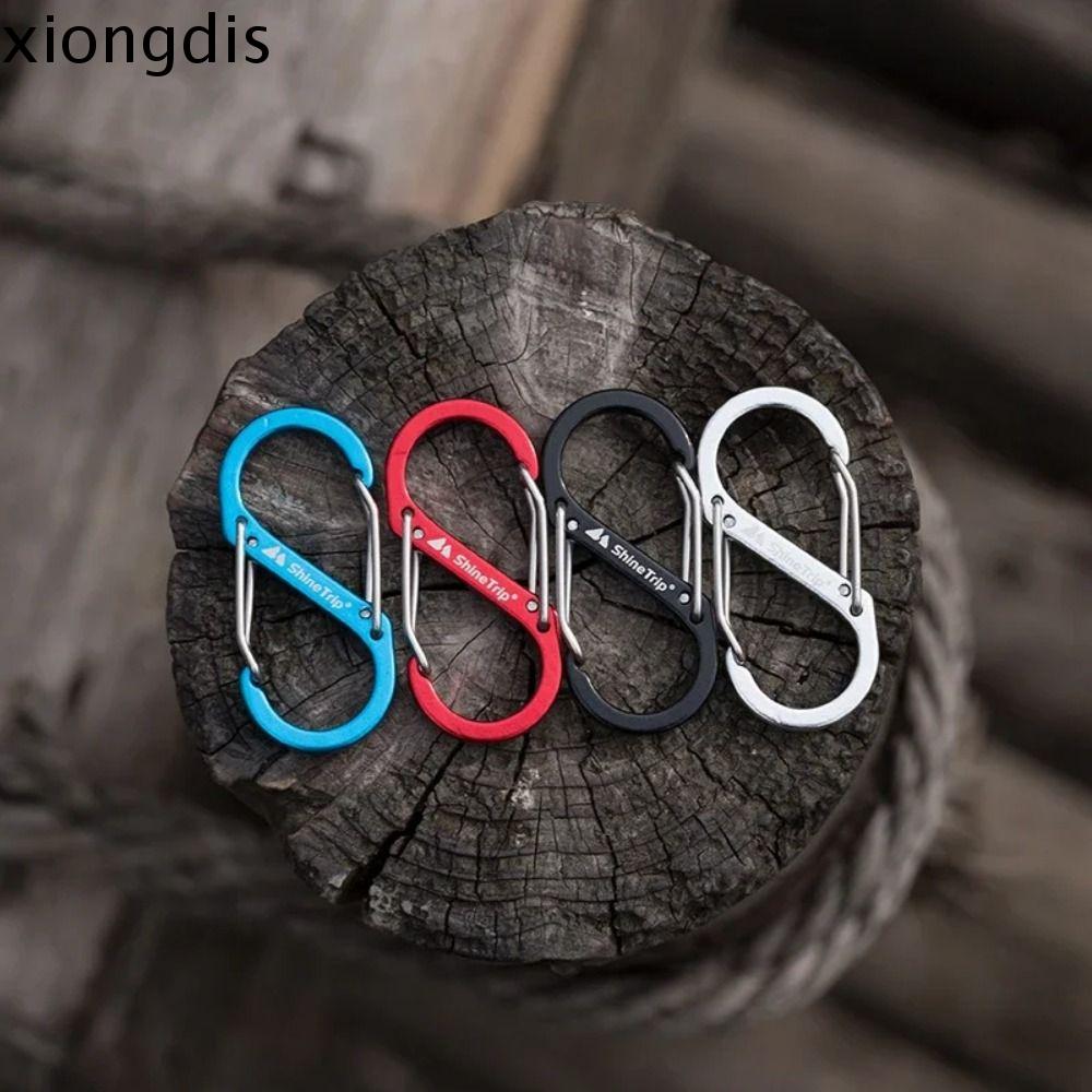 XIONGDIS Khóa chống trộm Móc leo núi chữ S Hợp kim nhôm Dụng cụ cắm trại Hợp kim nhôm Móc treo nhanh loại S Khóa đôi Lớn Kẹp carabiner Hợp kim nhôm Ngoài trời