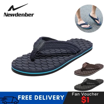 Newdenber Top EVA Non-slip Beach Flip Flops Sandals Slippers For Men Big Size