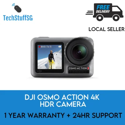 DJI Osmo Action - 4K Action Cam Waterproof 12MP Digital Camera with HDR Video 145° Angle