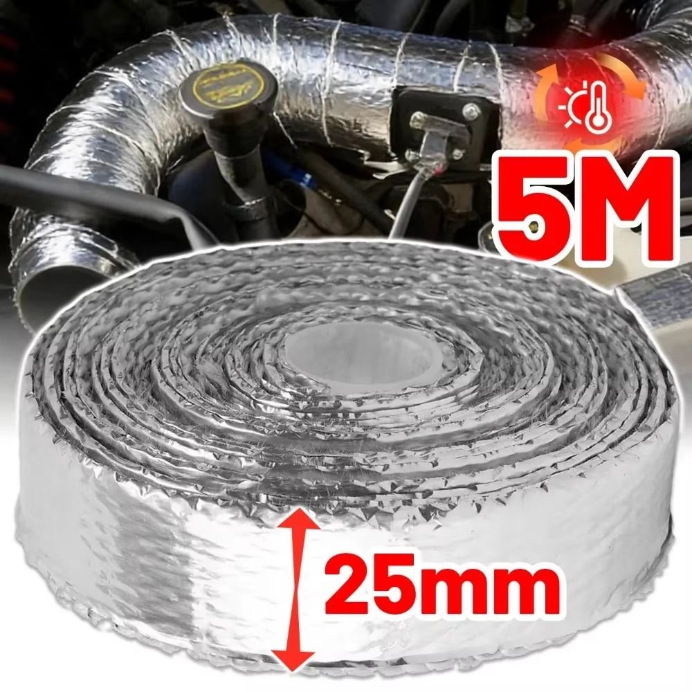TI9P Sợi thủy tinh Băng quấn nhiệt cho ống xả 5 triệu Chịu nhiệt Băng keo nhôm Bền bỉ Băng keo cho ống nước  cho đầu ống xả xe hơi, xe máy, xe tải