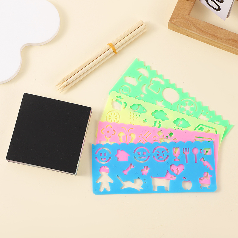 Annies Sphere Kids Scratch Art Set Creative Drawing and Coloring Kit for Children
