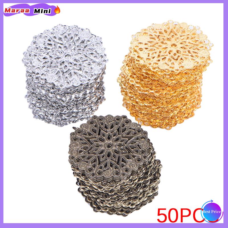 Maraa 50 cái đồng đồ nư hoa kết nối thủ công DIY trang sức làm phụ kiện