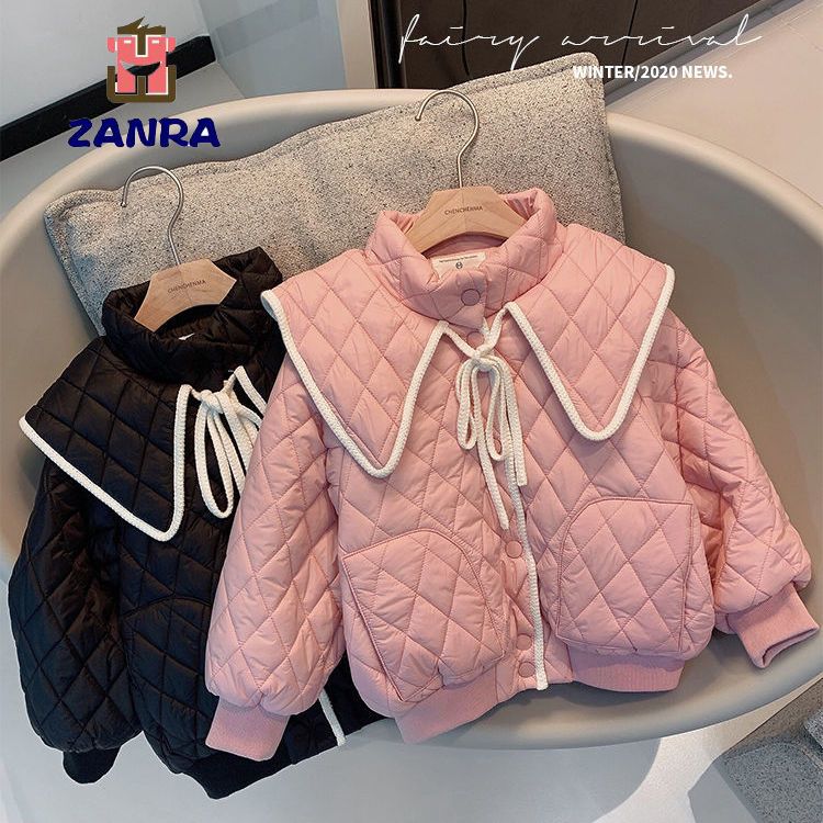 ZANRA เสื้อกันหนาวเด็กผู้หญิง ฤดูใบไม้ร่วงและฤดูหนาวเสื้อผ้าผ้าฝ้ายเด็กเสื้อผ้าฤดูหนาวหนาผ้าฝ้ายอุ่นเสื้อผ้าเด็กผู้หญิงเด็กเสื้อผ้า เสื้อคุมเด็กผญ ราคา  511 บาท*ส่งฟรี