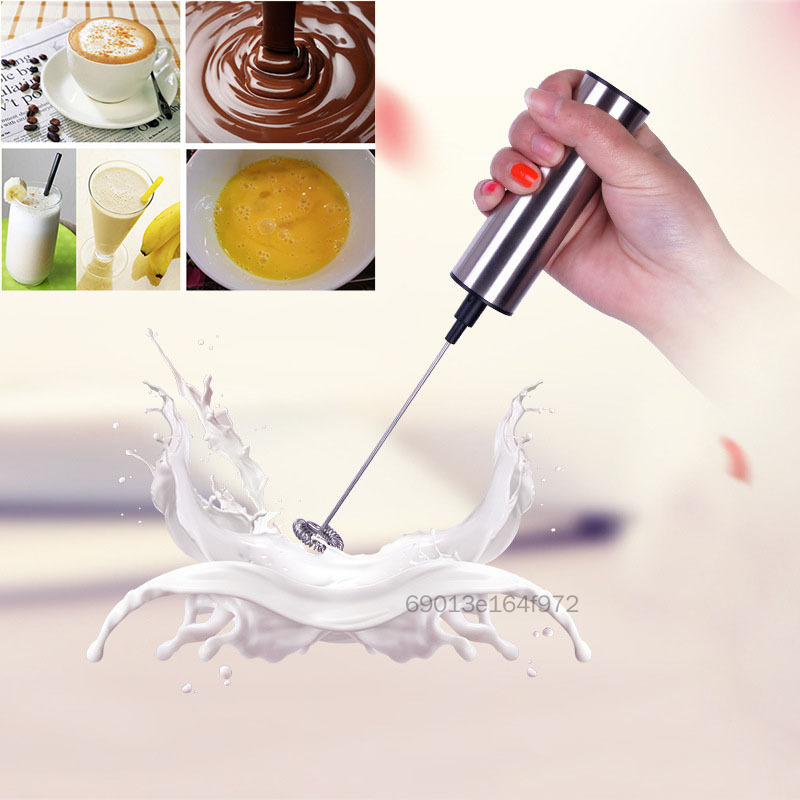 Điện Bọt Sữa Cầm Tay Lò Xo Đầu Đánh Kem Cà Phê Sữa Rửa Mặt Foamer Máy Xay Sinh Tố Máy Trộn Nhà Bếp HJJN-VN