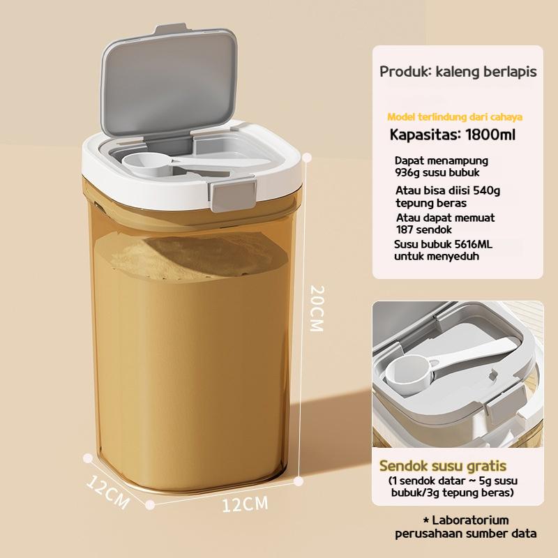 COD 800ml/1000ml/1800ml Bekas Susu Baby Kedap Udara Milk Powder Container BPA Free +Airtight + Magnetic Spoon Bayi Food Storage