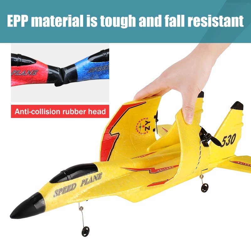 Remote Control Airplane Drone Aeroplan Aircraft Jet Toys 2.4g Kapal Terbang Rechargeable Toy ราคา 376 บาท*ส่งฟรี