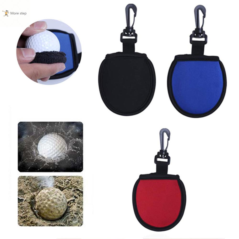 MORE Outdoor Sports for Golf Balls Dirt Wiping Pocket with Clip Cleaning