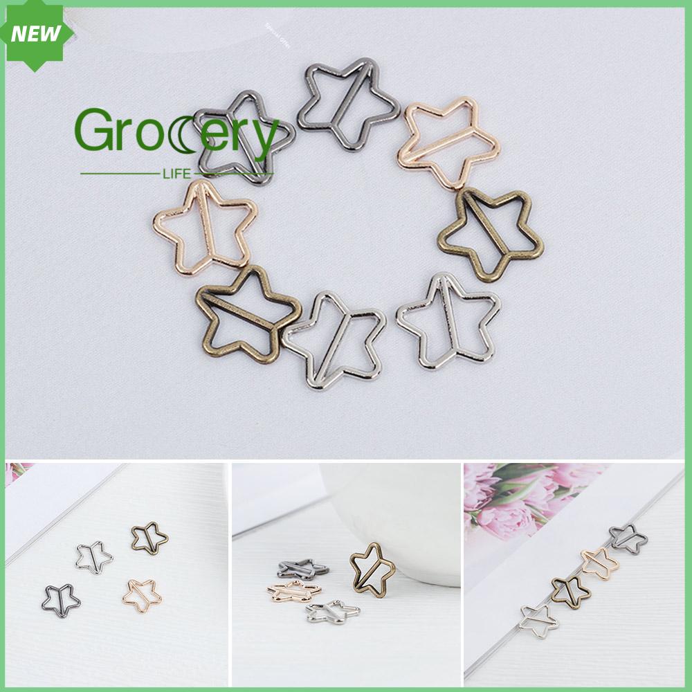 GROCERY LIFE 20pcs nhất Mini siêu nhỏ 4 màu Khóa búp bê tự làm Phụ kiện túi búp bê Khóa hình sao tri-glide Nút thắt lưng