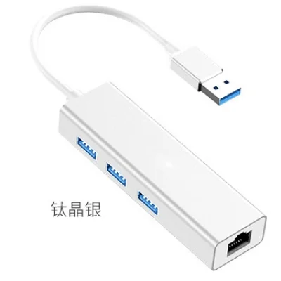[SG Seller] Truslink USB 3.0 to Ethernet Adapter with USB 3.0 HUB 3 Ports RJ45 Network Card Lan Adapter