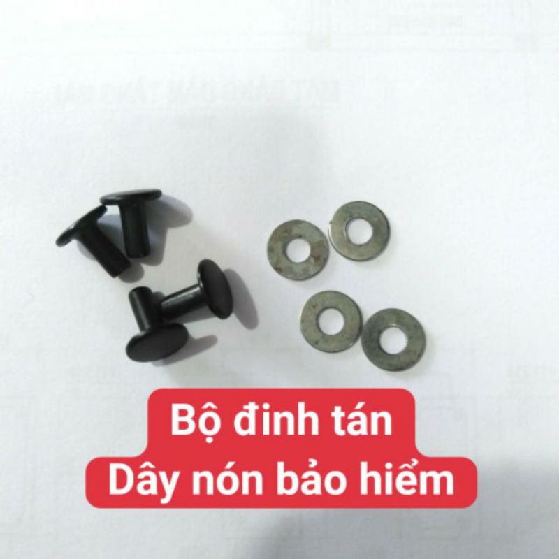 Bộ đinh tán thay dây nón bảo hiểm 1/2 và 3/4