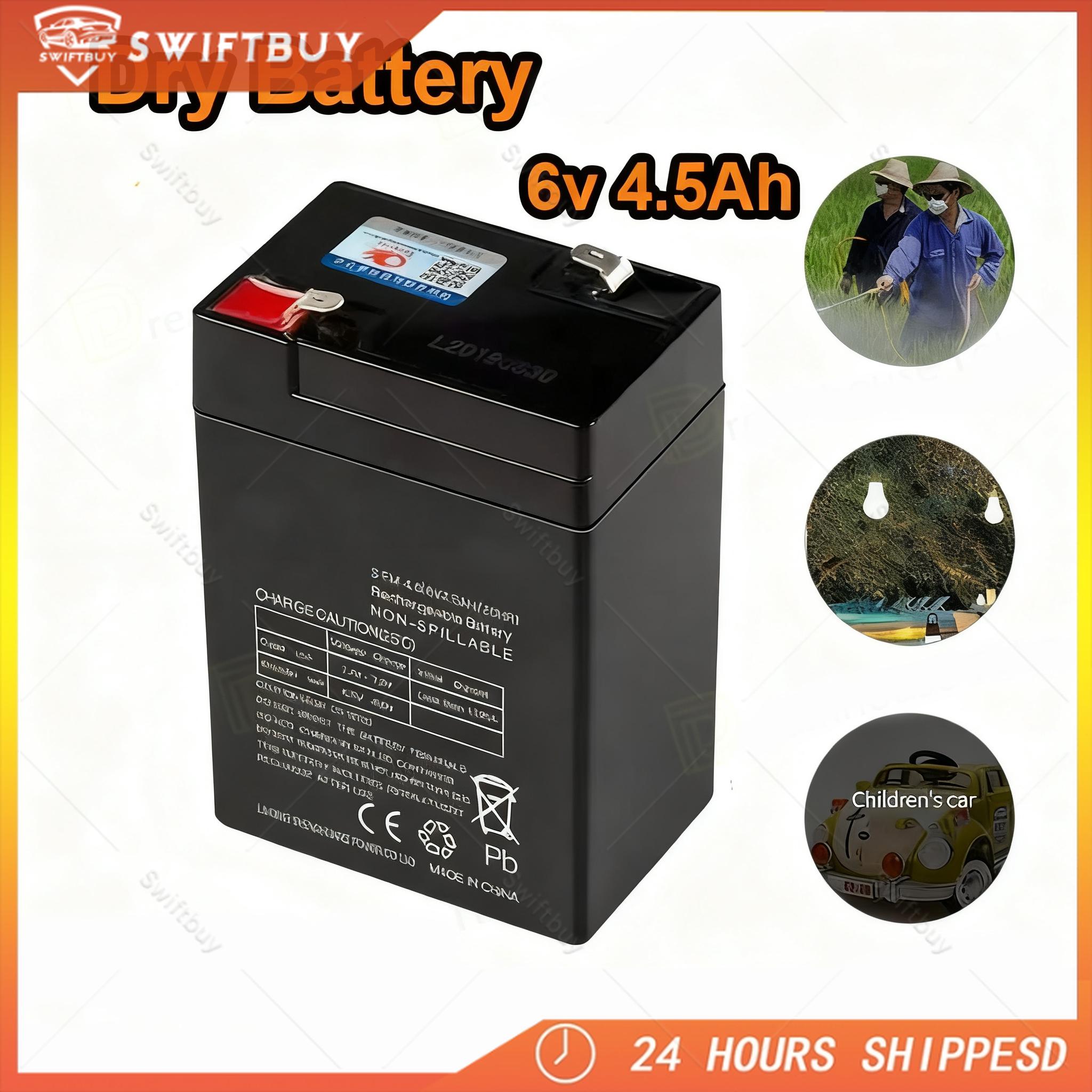 Aki 6V4.5AH Hitam Aki Kering 6 Volt 4.5 Ah Untuk Menyuplai Arus Listrik,6v 4.5Ah Aki Kering Ups, Aki Sepeda Listrik, Baterai Panel Surya Harga 47,500 rupiah*Gratis Ongkir
