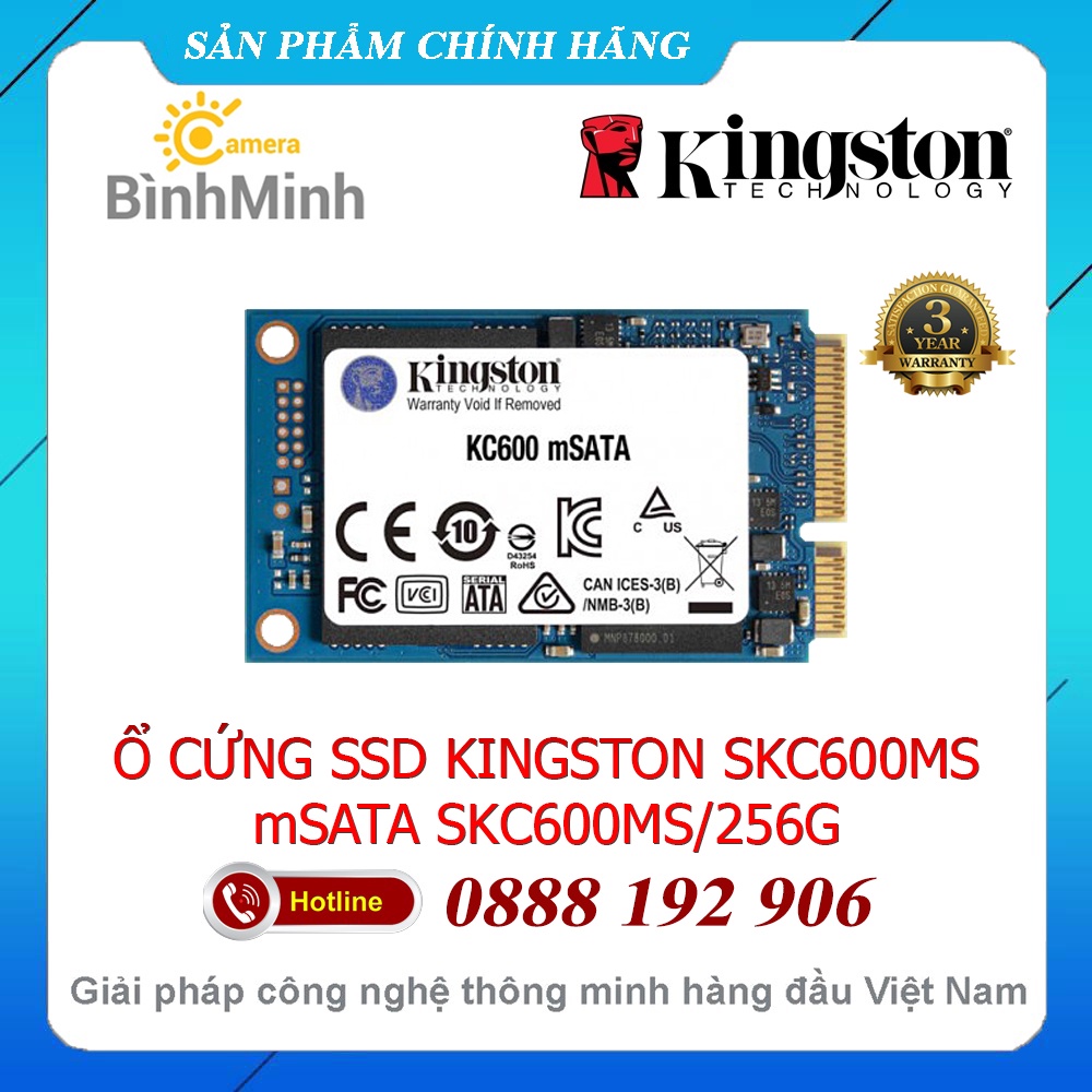[Mã 156ELHA80K giảm 6% đơn 400K] Ổ Cứng SSD 128GB 256GB 512GB Kingston SKC600MS mSATA SKC600MS/512G - BH 3 Năm