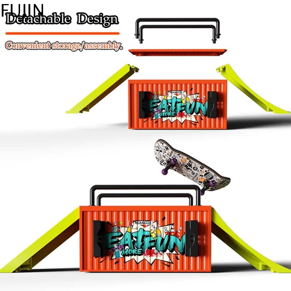 FUJIN Gỗ Phong Trò chơi ván trượt ngón tay Trượt ngón tay Giá đỡ kim loại Ván trượt ngón tay Chuyên nghiệp Chuyên nghiệp Đồ chơi ngón tay bằng gỗ Quà tặng giáng sinh cho trẻ em
