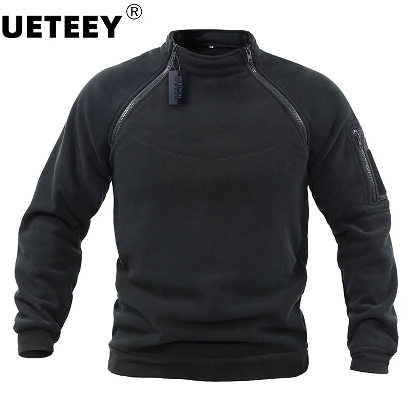 Mens chiến thuật ngoài trời cực Fleece Áo khoác chúng tôi SWAT săn bắn quần áo dây kéo ấm áo thun người đàn ông Windproof Áo nhiệt đi bộ đường dài áo len