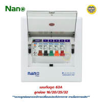 ตู้คอนซูมเมอร์ NANO Plus 5 ช่อง เมนธรรมดา MCB / เมนกันดูด RCBO 16/32/50/63A คอนซูมเมอร์ ตู้กันดูด ตู้ควบคุมไฟ ตู้ไฟ