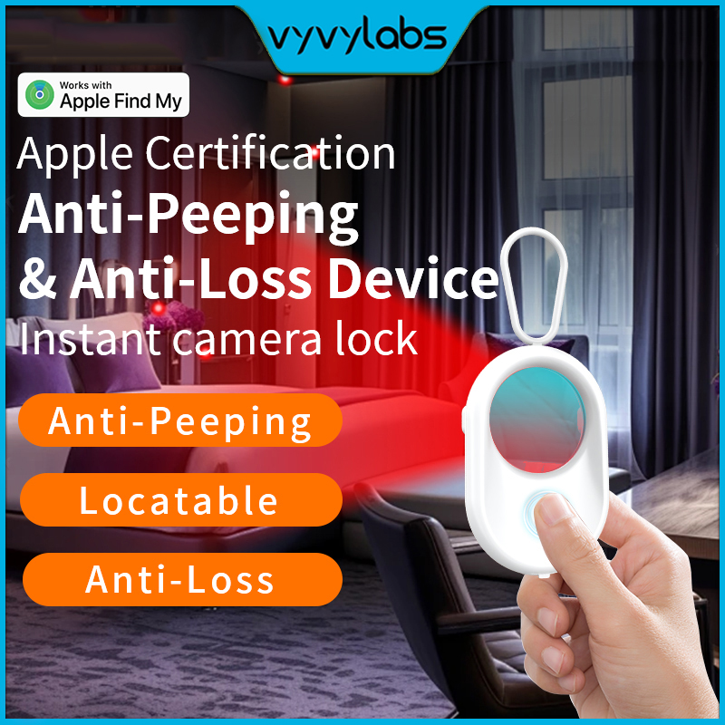 Vyvylabs Thiết bị dò camera cho máy ảnh mini xách tay Ống kính Pinhole phát hiện tiện ích chống nhìn trộm với thiết bị theo dõi chống trộm cho khách sạn du lịch