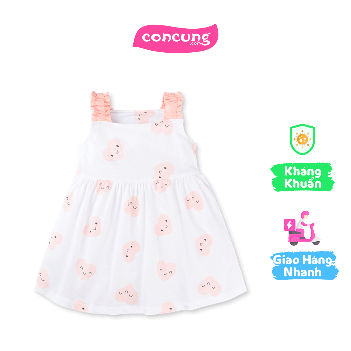 Đầm bé gái Animo Easy LU0925064 (2Y,Trắng,NN03)