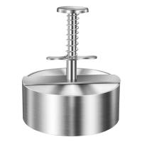 KECTTIO 8/10/11/14cm Hamburger Press Mold Non-Stick Stainless Steel Burger Patty Maker Adjusted Manual Rice Ball Mold for Kitchen Beef