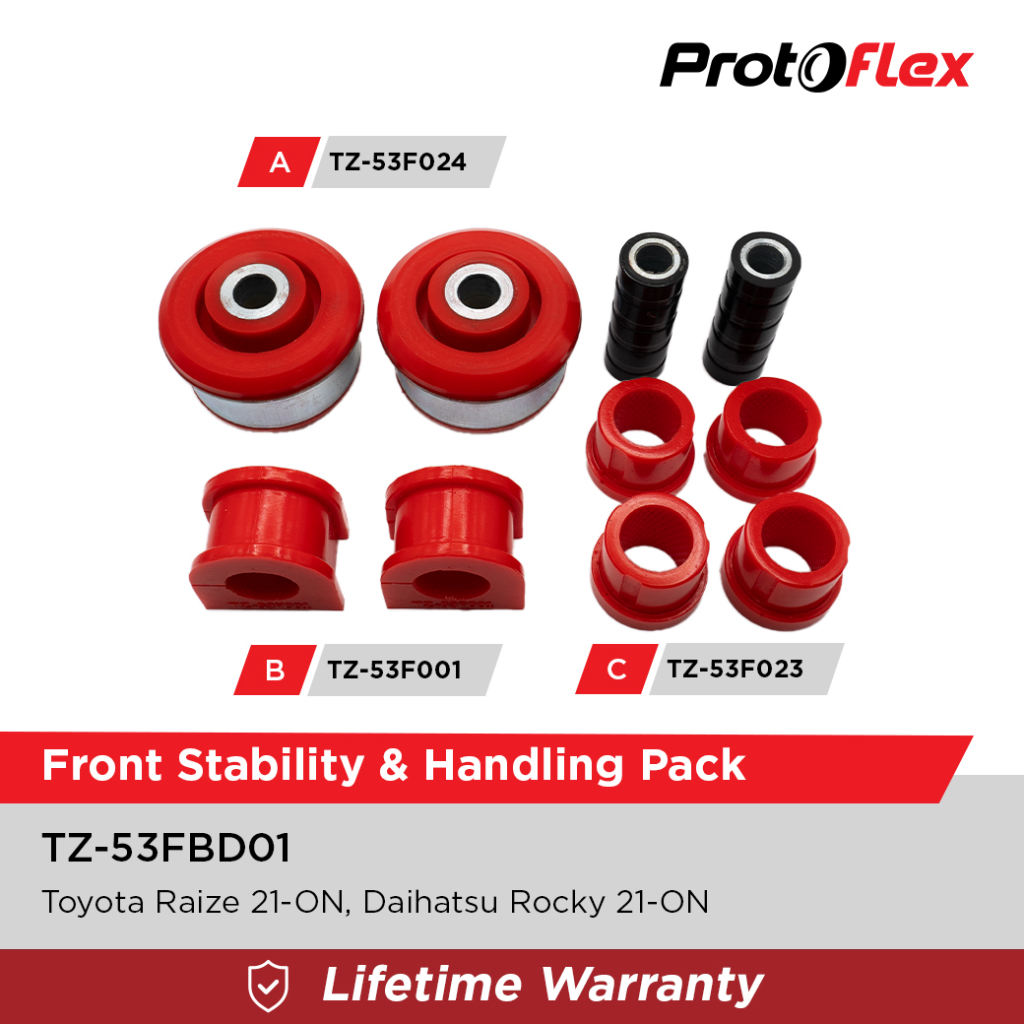 Protoflex Front Stability & Handling Pack Toyota Raize Daihatsu Rocky Harga 1,450,000 rupiah*Gratis Ongkir