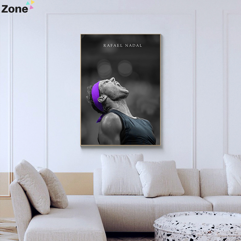 Người chơi quần vợt nổi tiếng Roger Federer Rafael Nadal Poster Tranh vải Bố Thể Thao Pop tranh tường đồ trang trí nhà phòng khách in Canvas bức tranh tường a23828b4