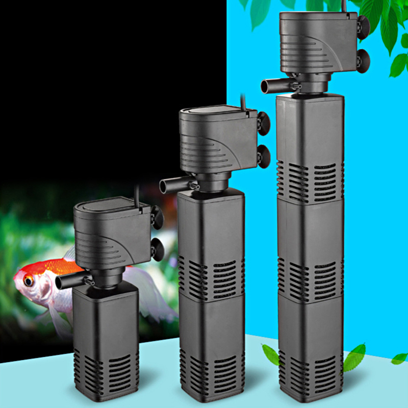 UNIKI Nhựa 3 Trong 1 Fish Tank Lọc Lọc Tăng Oxy Không Khí Aquarium Lọc Với Bên Trong Miếng Bọt Biển 4 6 12 20 30W