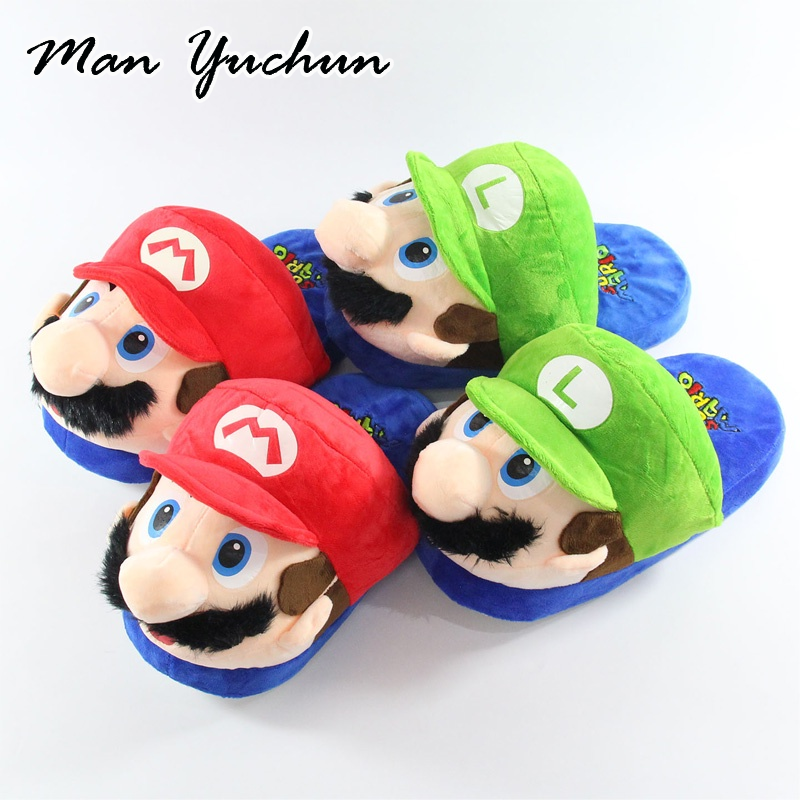 MANYUCHUN Super Mario Bros 28ซม. รองเท้าในบ้านรูปภาพ Mario Luigi แอนิเมชั่นสำหรับเด็กชายและเด็กหญิง ราคา 172 บาท*ส่งฟรี