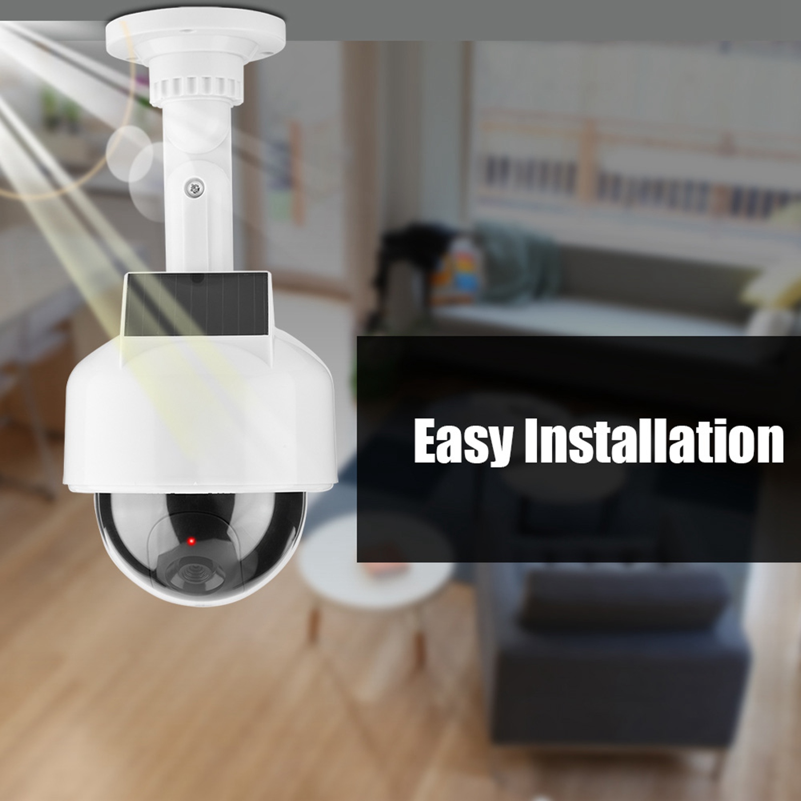 Máy ảnh giả trong nhà và ngoài trời thực tế hình vòm năng lượng mặt trời Camera an ninh cho nhà/kho