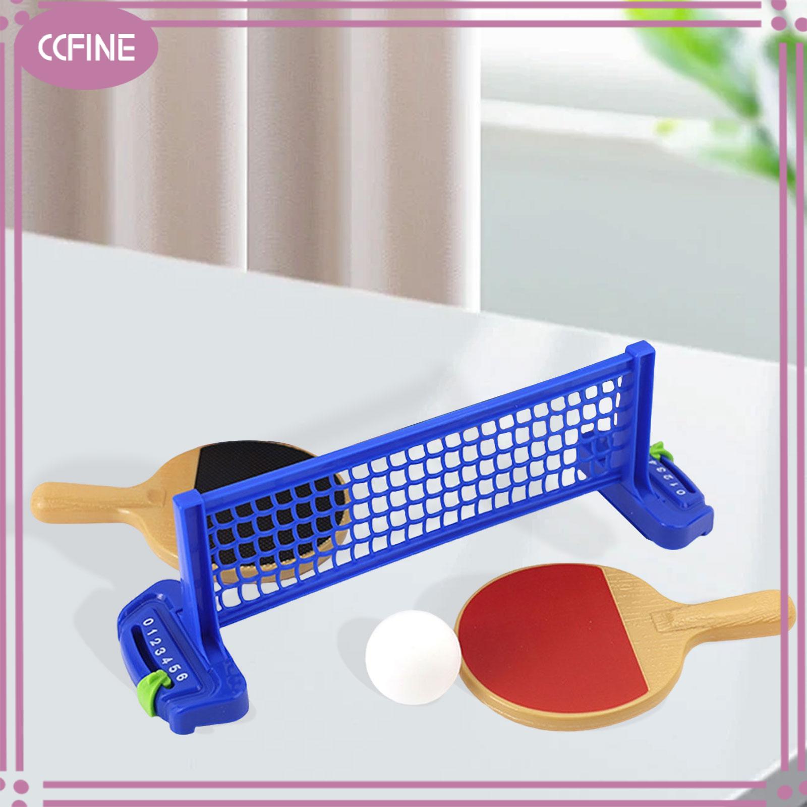 Ccfine bàn nhỏ quần vợt trò chơi Tabletop pickleball Set thể thao cho trẻ em Đồ chơi trò chơi trong bữa tiệc Máy tính để bàn thể thao trò chơi với bàn cờ cho 6 đến 12 thanh thiếu niên hiện nay