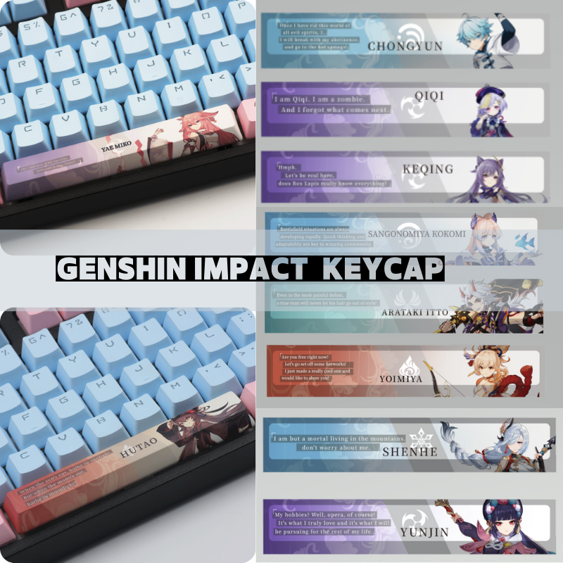 Gmaimengshangma genshin Impact Spacebar Keycap 6.25u PBT chơi game đa chức năng cho OEM Keycaps huta