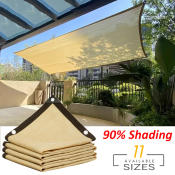 Beige HDPE 90% Shade Sail for Outdoor UV Protection