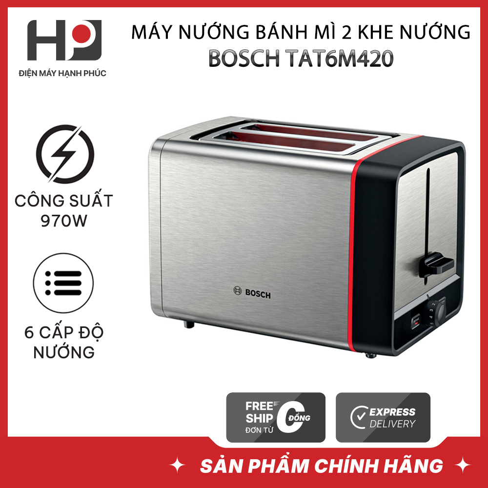 Máy nướng bánh mì Bosch TAT6M420 có chức năng rã đông
