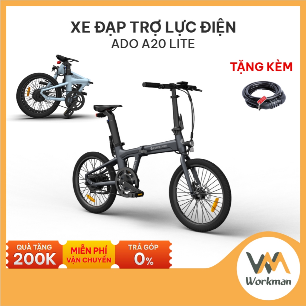 2025Xe Đạp Trợ Lực Điện ADO A20 LITE - Xe Đạp Gấp Gọn - Siêu Nhẹcod