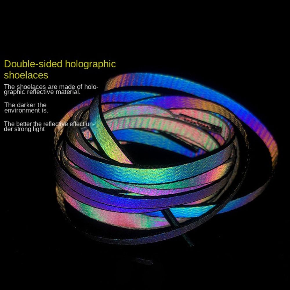 Holographic Reflective Star Shoelaces Double-sided Reflective High