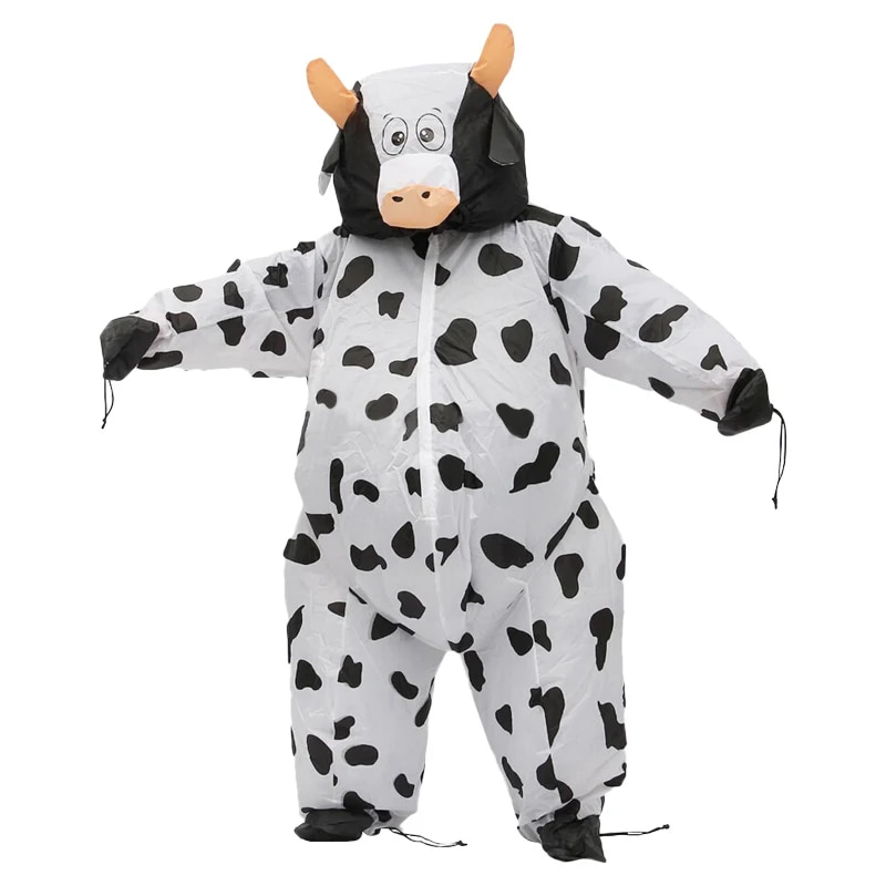 【Big savings】 Halloween Inflatable Costume Cow Animal Air Suit Carnival Party Cosplay Outfit Cute Fancy Dress For Men Women 160-185cm