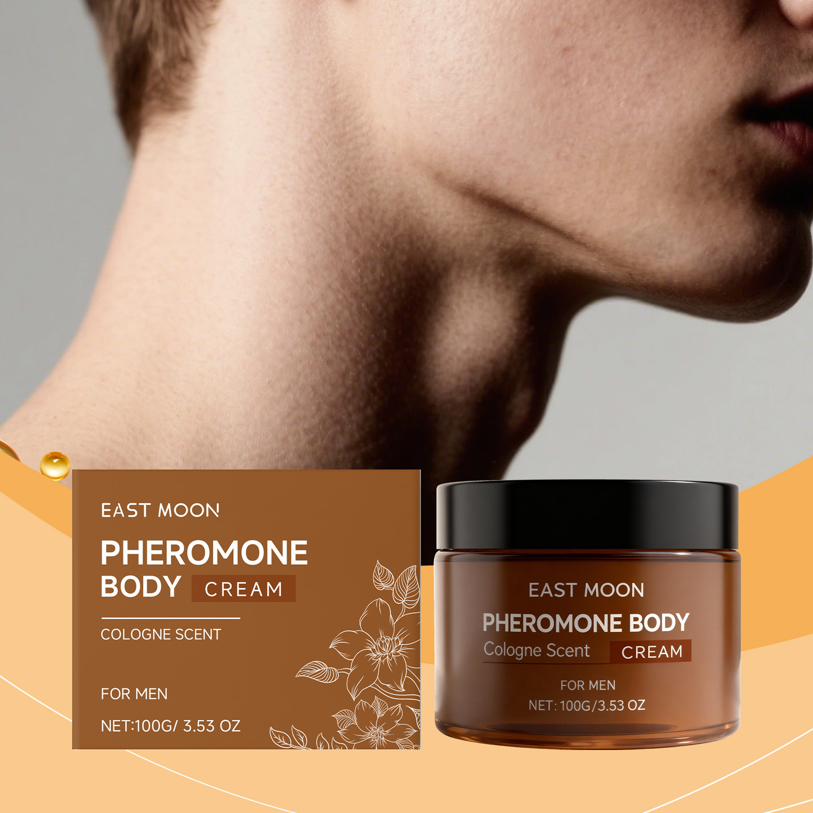 Kem cơ thể Pheromone cho nam giới, Men's Gulong Fragrance Moisturizing Lotion, Công thức dưỡng ẩm cho da khô, Chăm sóc da khô và mùi hương, Làm tươi mới và không mỡ, hydration lâu dài & mùi hương