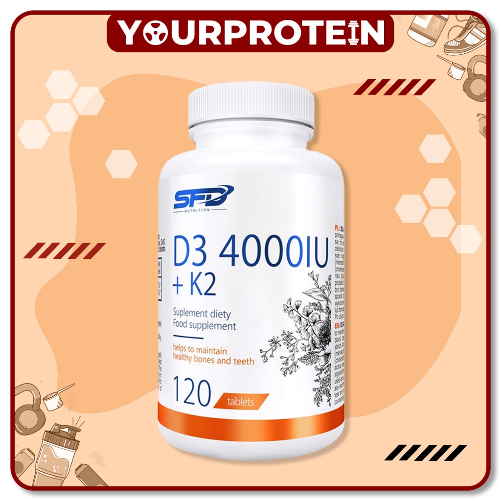 SFD VITAMIN D3 4000 + K2 Mk7 - Hỗ Trợ Xương Khớp  - 120 VIÊN