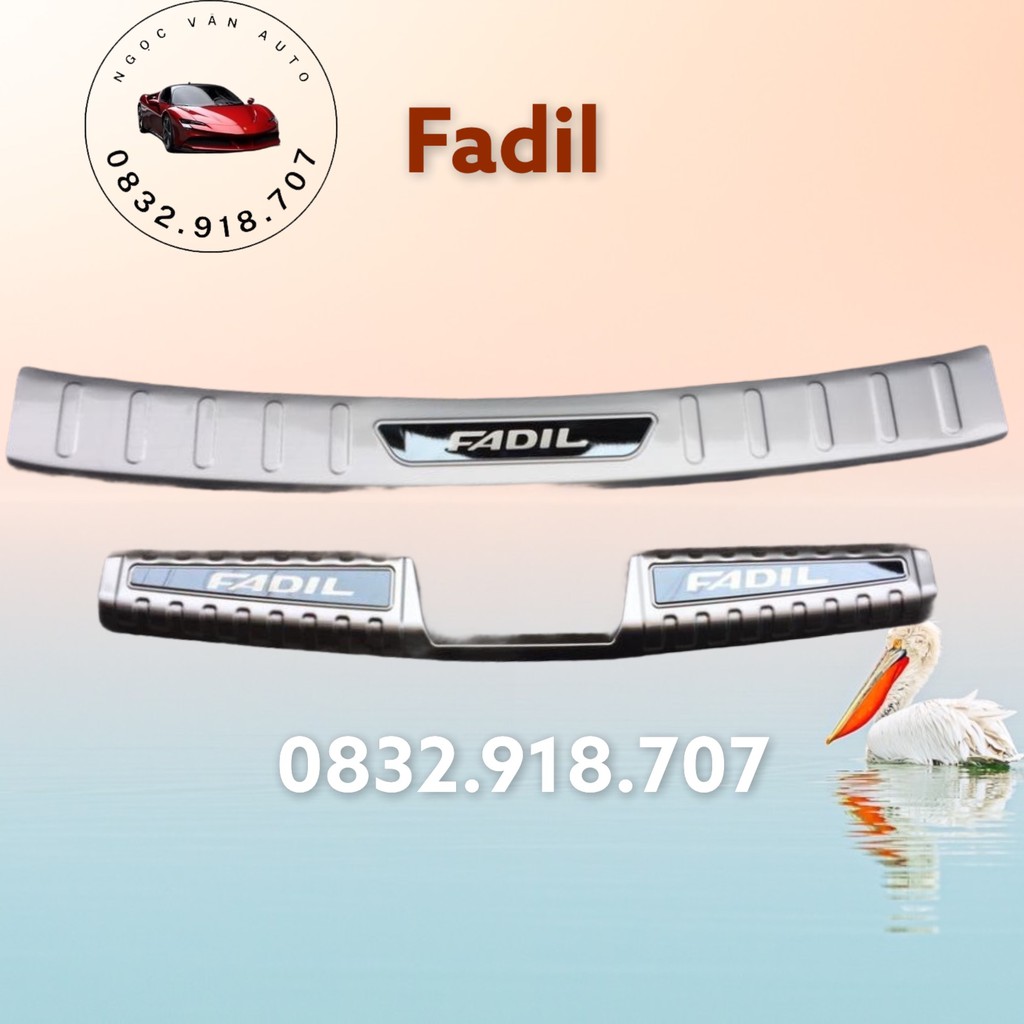 Ốp chống trầy cốp Fadil 2018 - 2023 Mẫu Inox "