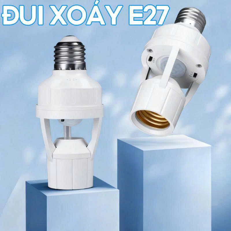 Đui Đèn Cảm Ứng Hồng Ngoại ZS-027 E27 – Phát Hiện Người Trong 8m, Tự Động Chiếu Sáng