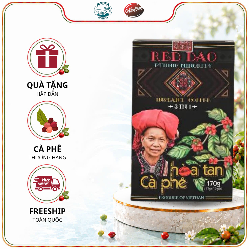 Cà phê hoà tan gói pha 3in1 Coffeecherry thơm ngon đậm đà 170g/10gói