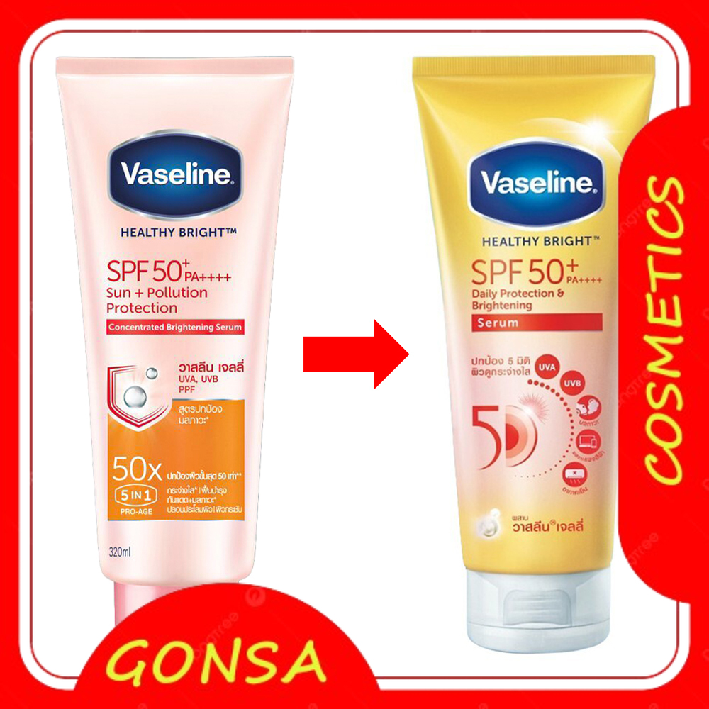 Kem chống nắng Vaseline 50x Serum chống nắng cơ thể SPF50 + dưỡng da sáng khoẻ 30ml/ 70ml  - GONSA C