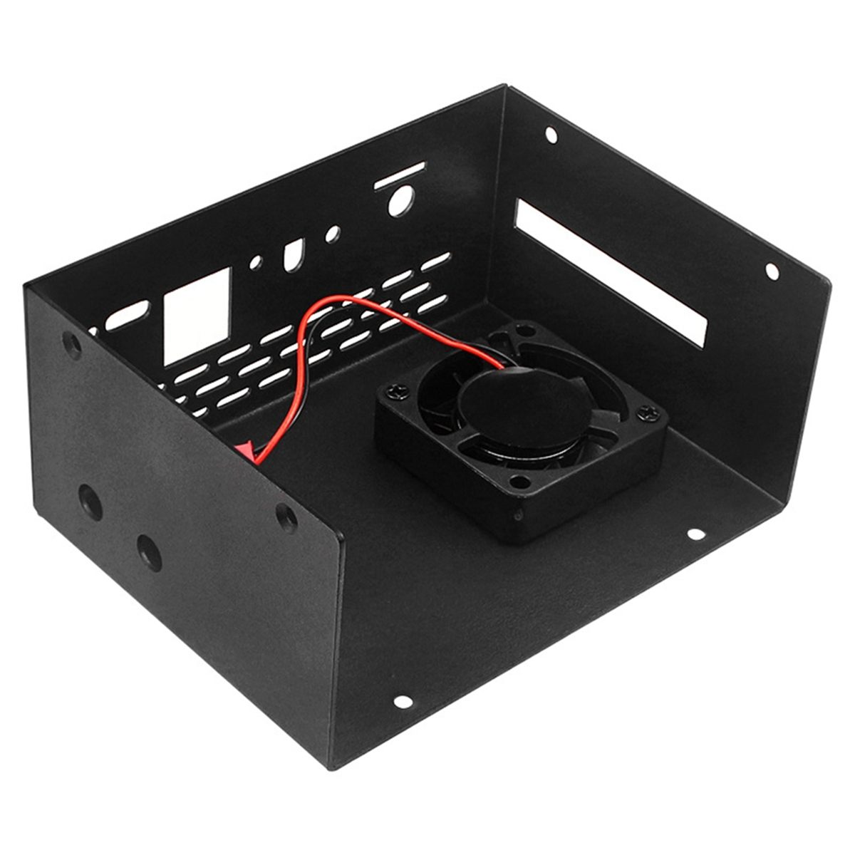 For 5 Plus Case, Metal Enclosure with Cooling Fan and Heatsink for 5 Plus 4GB/8GB/16GB Easy Install Easy to Use