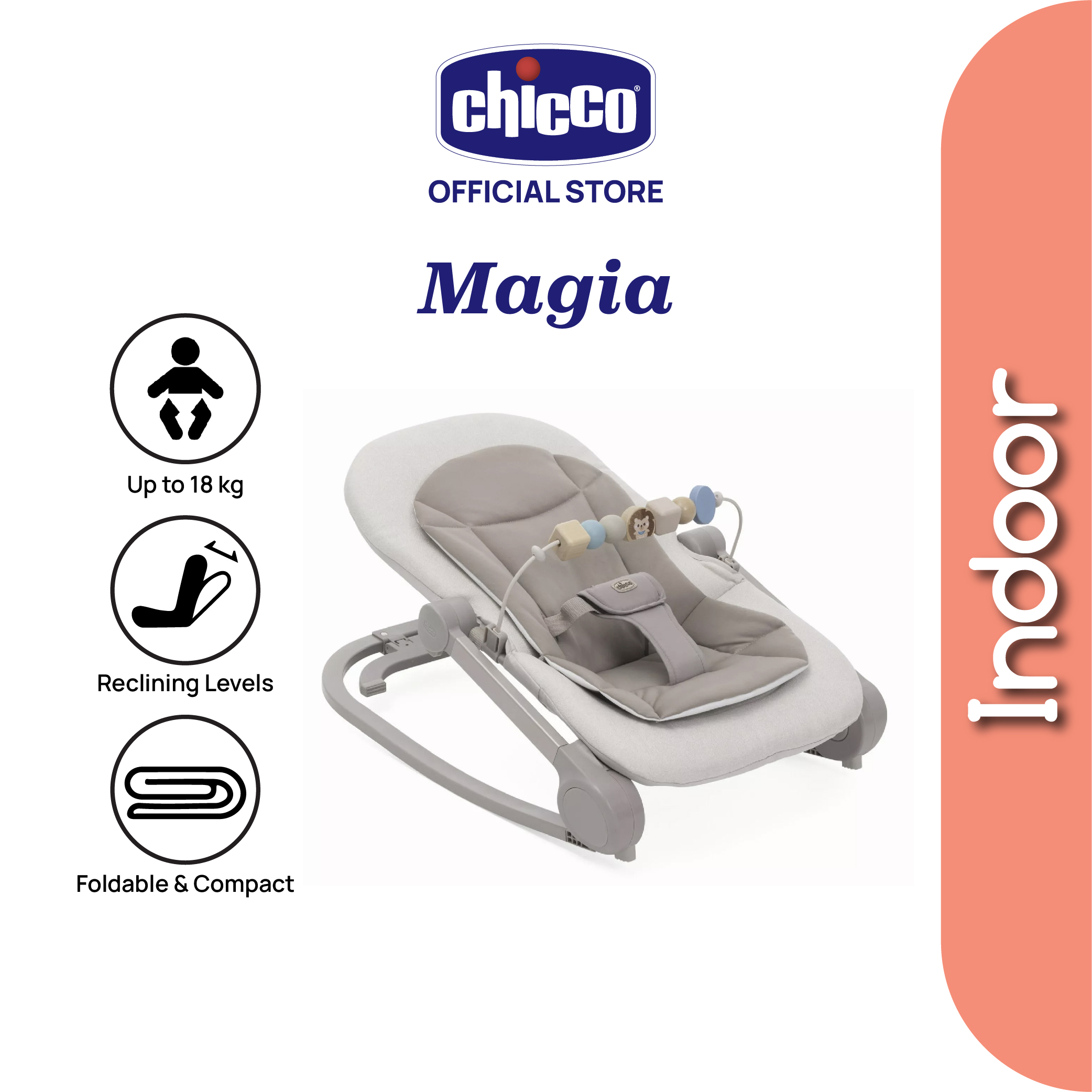 Chicco Magia Baby Bouncer (Vanilla)