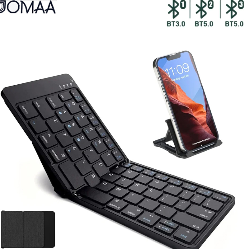Jomaa Bluetooth có thể gập lại bàn phím điện thoại di động foldingwireless Bàn phím có thể sạc lại Bàn phím siêu mỏng cho IOS Android điện thoại thông minh