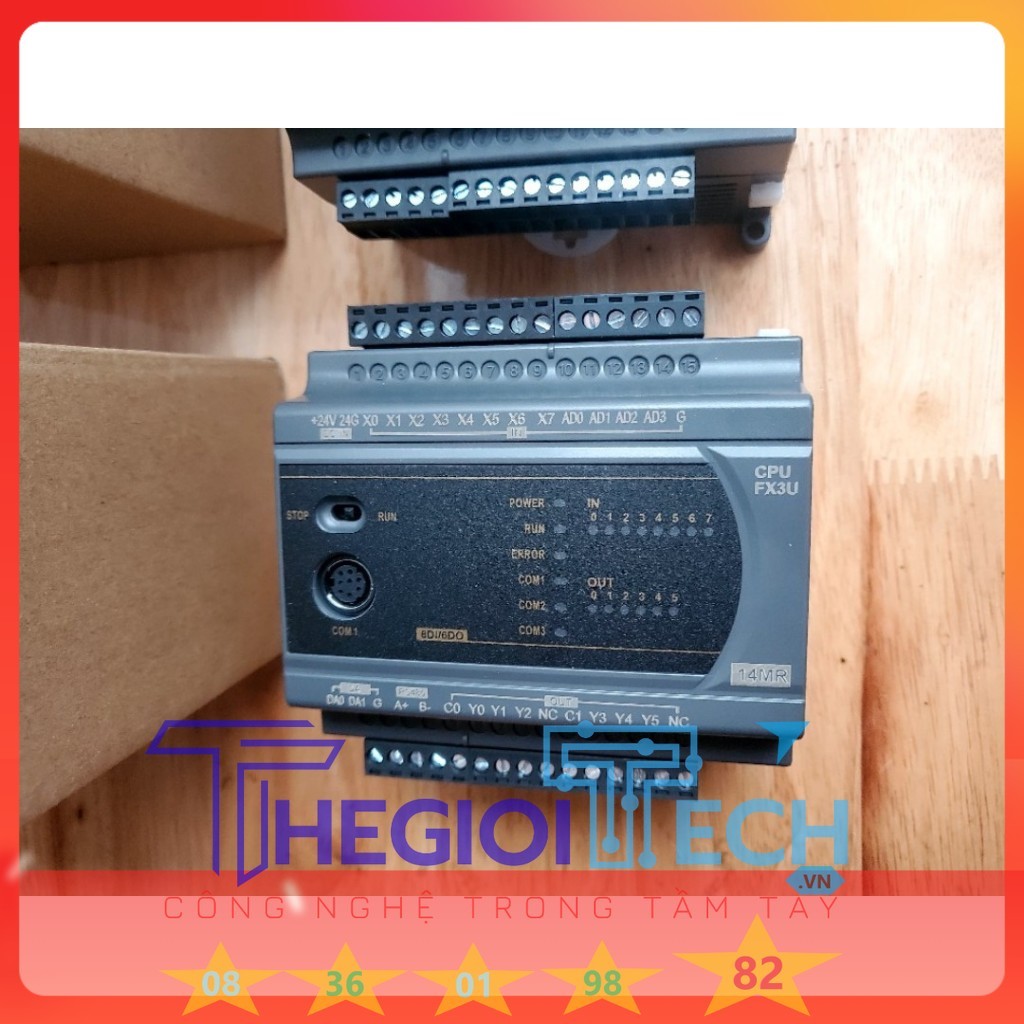 Bộ lập trình PLC LK3U FX3U 14 16 20 24 30 32MT 32MR 48 64 MT MR MRT AD 2DA phát xung 4/8 TRỤC RTC Modbus RTU RS485 ADPRW - FX3U-14MR RS232 DVP