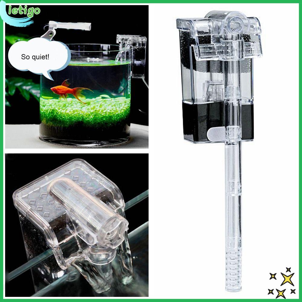 LETIGO USB/phích cắm Bộ lọc bể cá thác nước Gắn tường Trong suốt Lọc Chìm Bền Cân nhỏ Bộ lọc treo bể cá Nhà/văn phòng/cửa hàng