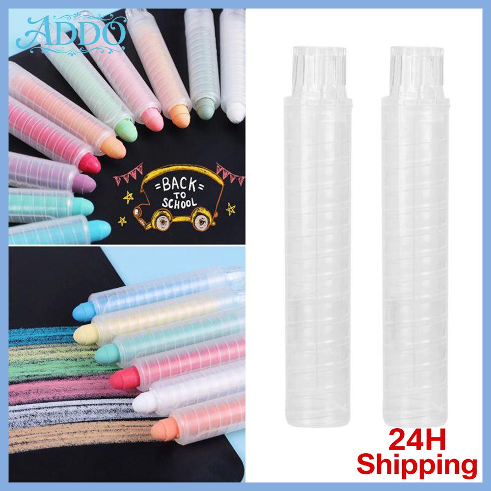 SUCHIC 5PCS/Set Trong suốt Tái sử dụng Có thể điều chỉnh Chalk Pen Chủ Chalk Clip Bìa Mở rộng Chalk Bảo Vệ