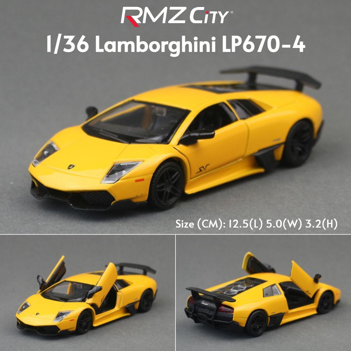 1/36 Lamborghini Super Sport Toy Car Model For Children Diecast Metal Miniature Pull Back Collection Gift Kid Boys - 6