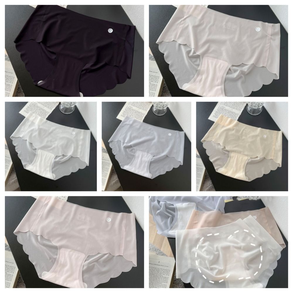 JNBY Màu trơn Quần lót lụa mát Siêu mỏng Mềm Nội y không đường may Mịn Quần lót Quần lót cạp vừa Bé gái