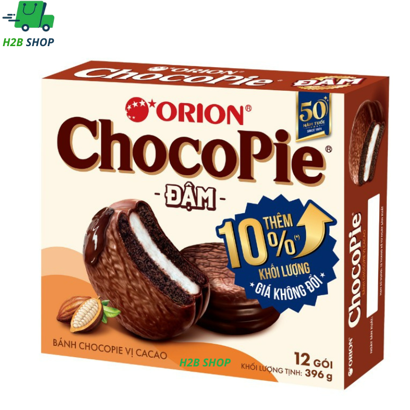 (Giá tốt) Bánh ChocoPie Orion Tình Dưa hấu Xoài Việt quất Đậm Đào Hạnh nhân hộp 396g New