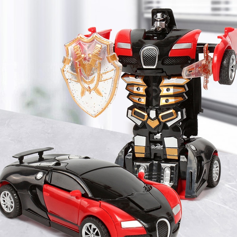Deformation Car Kids Toys Plastic Model Car Automatic Transform Robot
